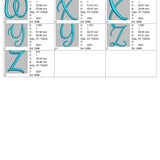 Stickdatei Schrift 55mm Buchstaben ud Zahlen Set 617 - Sewando