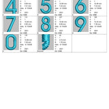 Stickdatei ca. 10mm Buchstaben Minischrift, Schönschrift, Schrift   Set 26108
