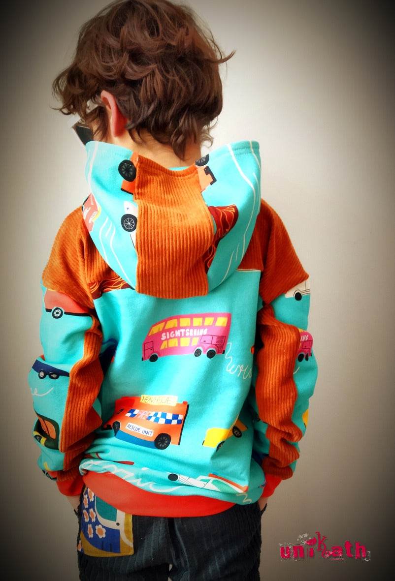 Schnittmuster Hoodie Hoodiekleid Lille Lys Gr. 64-164 - Sewando