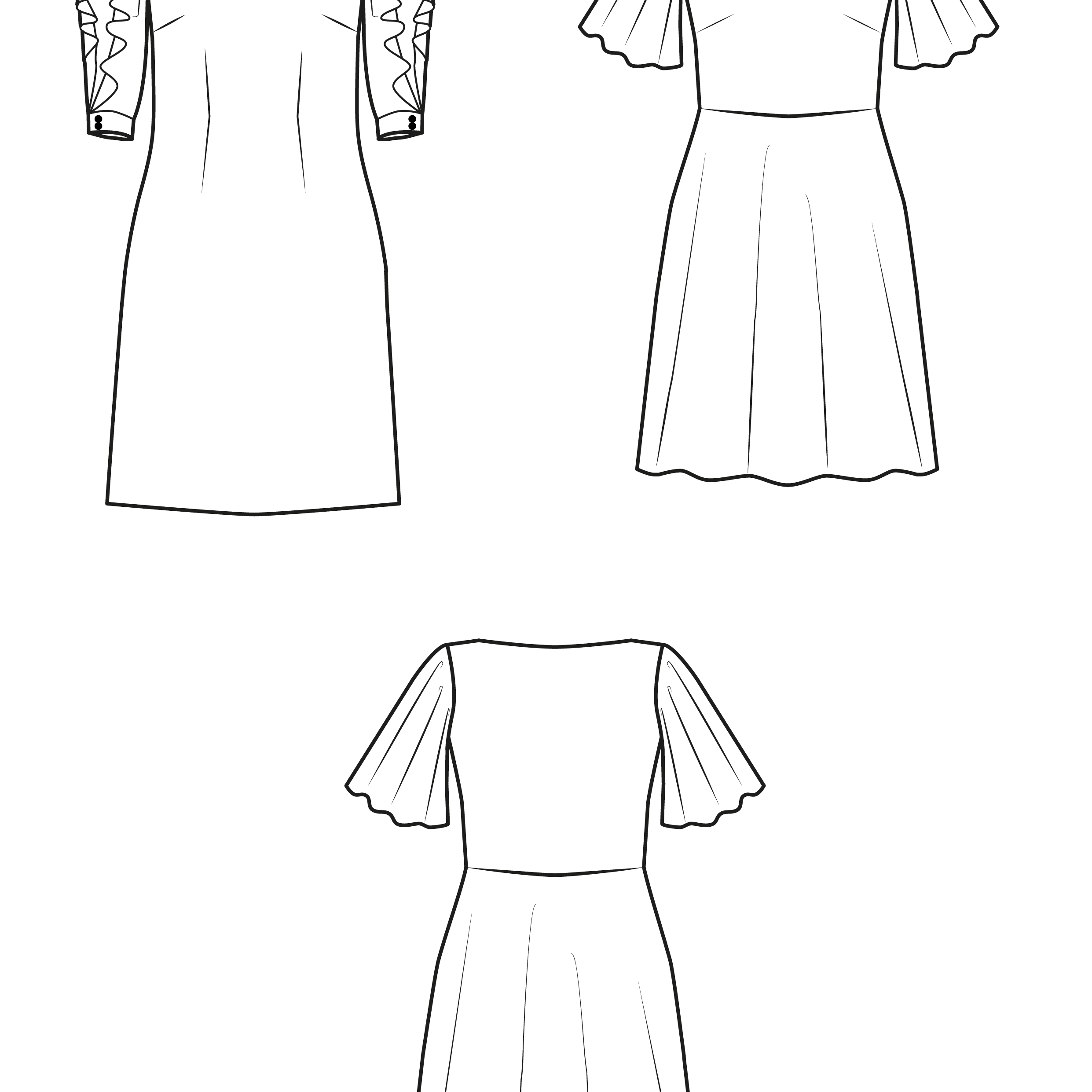 Schnittmuster KATIANE Set für Bluse und Kleid Gr. 34-54 - Sewando
