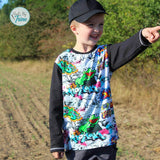 Schnittmuster Kinder Longsleeve Skjorte Gr. 56-140