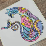 Stickdatei Set Katze Florentine mit Vogel im Mandalastyle - Sewando