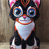 Katze Stickdatei | Cat Embroidery File | ITH Plüschtier Morle | 16x26 Rahmen | Sofort-Download