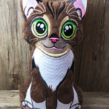 Katze Stickdatei | Cat Embroidery File | ITH Plüschtier Morle | 16x26 Rahmen | Sofort-Download