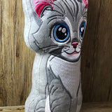 Katze Stickdatei | Cat Embroidery File | ITH Plüschtier Morle | 16x26 Rahmen | Sofort-Download