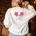 Plotterdatei Katzenkopf mit Sternen – süßes DIY-Motiv für Kinder-Shirts, Taschen & Geschenke - Sewando