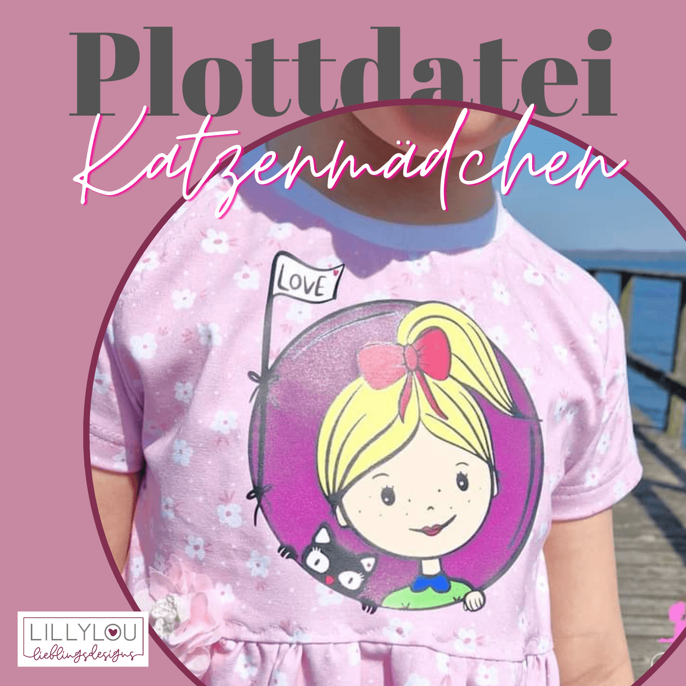 Plotterdatei - Katzenmädchen - Sewando