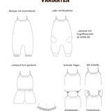 Schnittmuster Sonnenkuss - Jumper / Romper Größen 62-134 : - Sewando