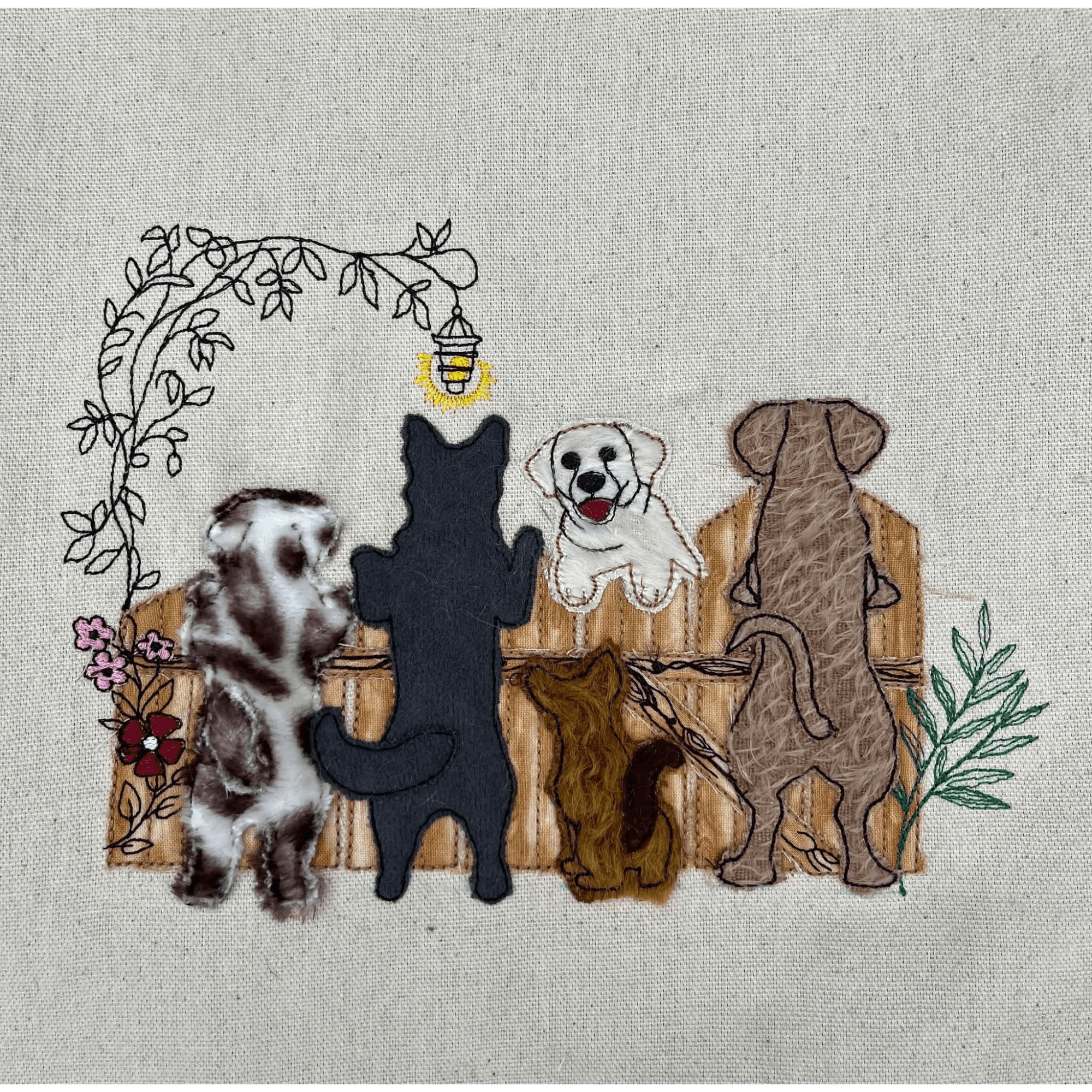 Hunde Stick Applikation ab 13x18 in 5 Größen - Sewando