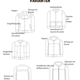 Schnittmuster Morgentau – College-Jacke Größen 86-152 - Sewando