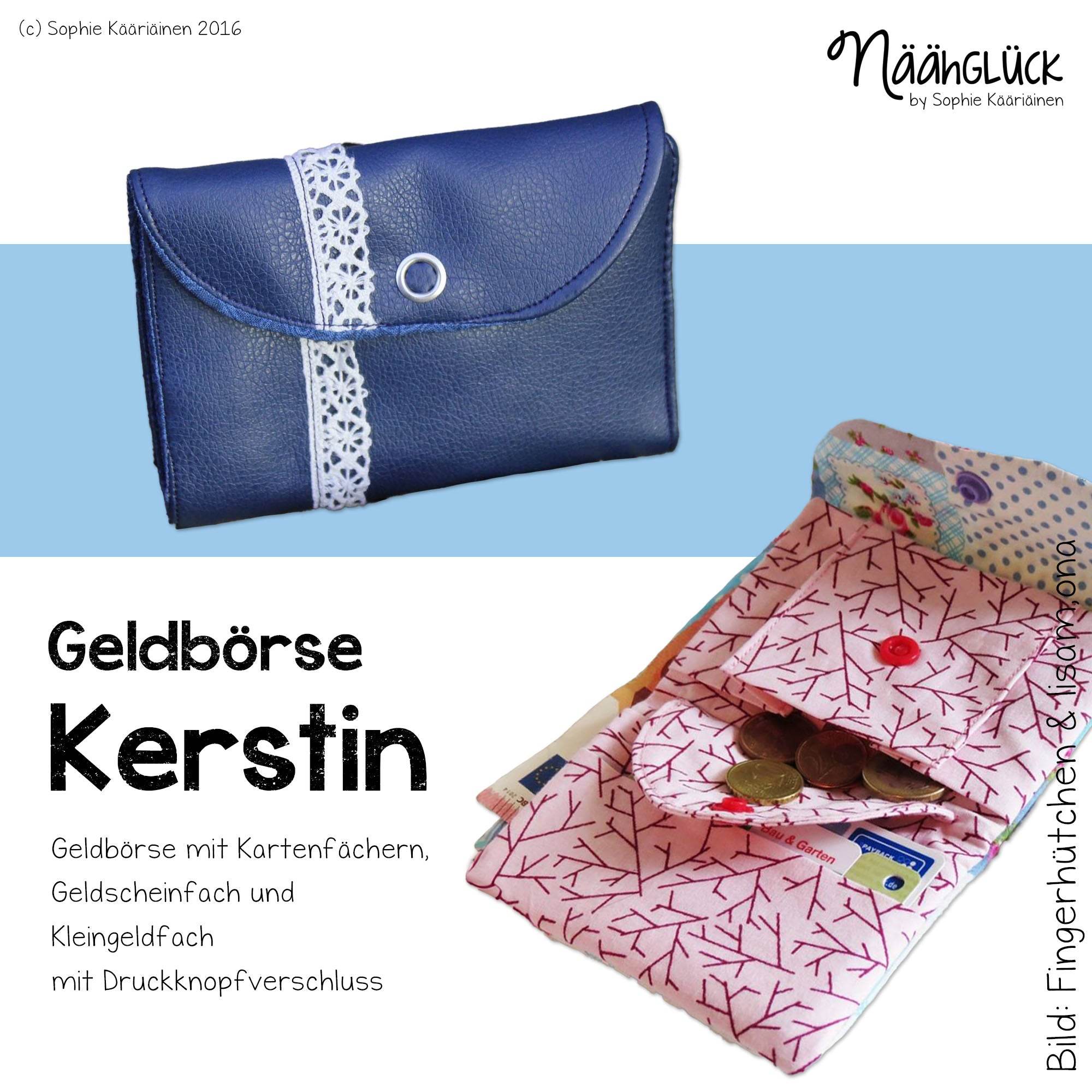 Schnittmuster Geldbörse Kerstin - Sewando