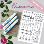 Vorlage für Kerzentattoo Blumen Blüten pdf Kerzensticker für Wasserschiebefolie - Sewando