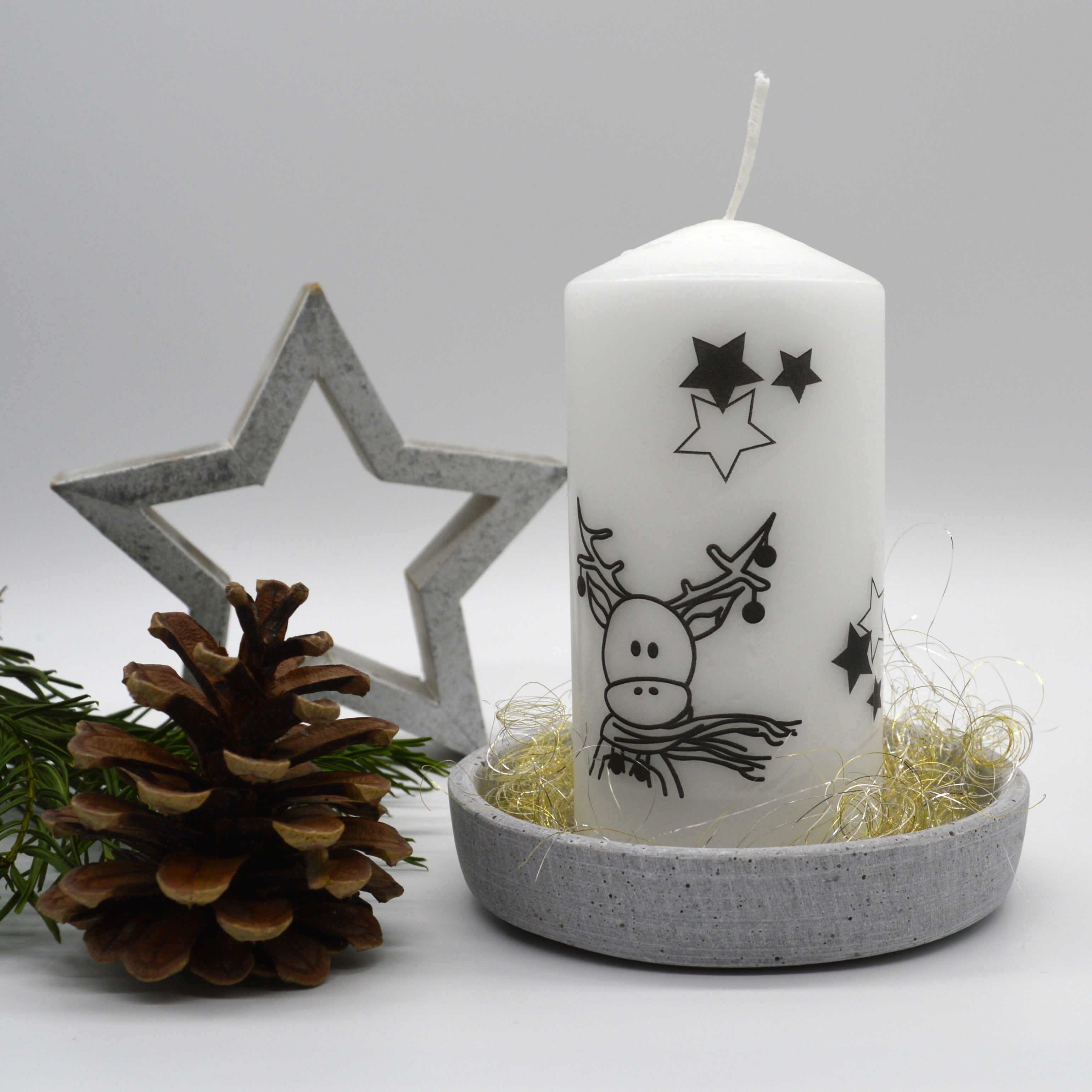 Vorlage für Kerzentattoo Weihnachten pdf Advent Kerzensticker für Wasserschiebefolie - Sewando