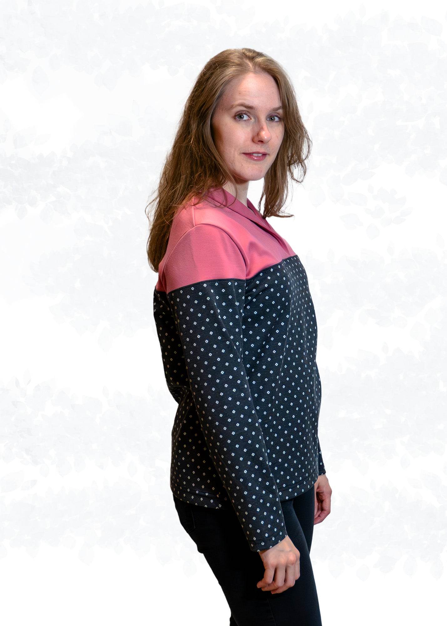 Kikyo – eleganter Pullover mit Wickelkragen Gr. 34-50 / BU 80-116 - Sewando