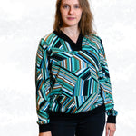 Kikyo – eleganter Pullover mit Wickelkragen Gr. 34-50 / BU 80-116 - Sewando