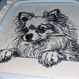 Stickdatei Chihuahua "Kim" - realistisch - FÜR HELLE STOFFE