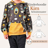 Schnittmuster Kim - Kinderhoodie mit Kapuze oder Wickelkragen Gr. 86-158