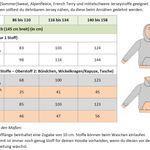 Kim - Kinderhoodie mit Kapuze oder Wickelkragen Gr. 86-158 - Sewando