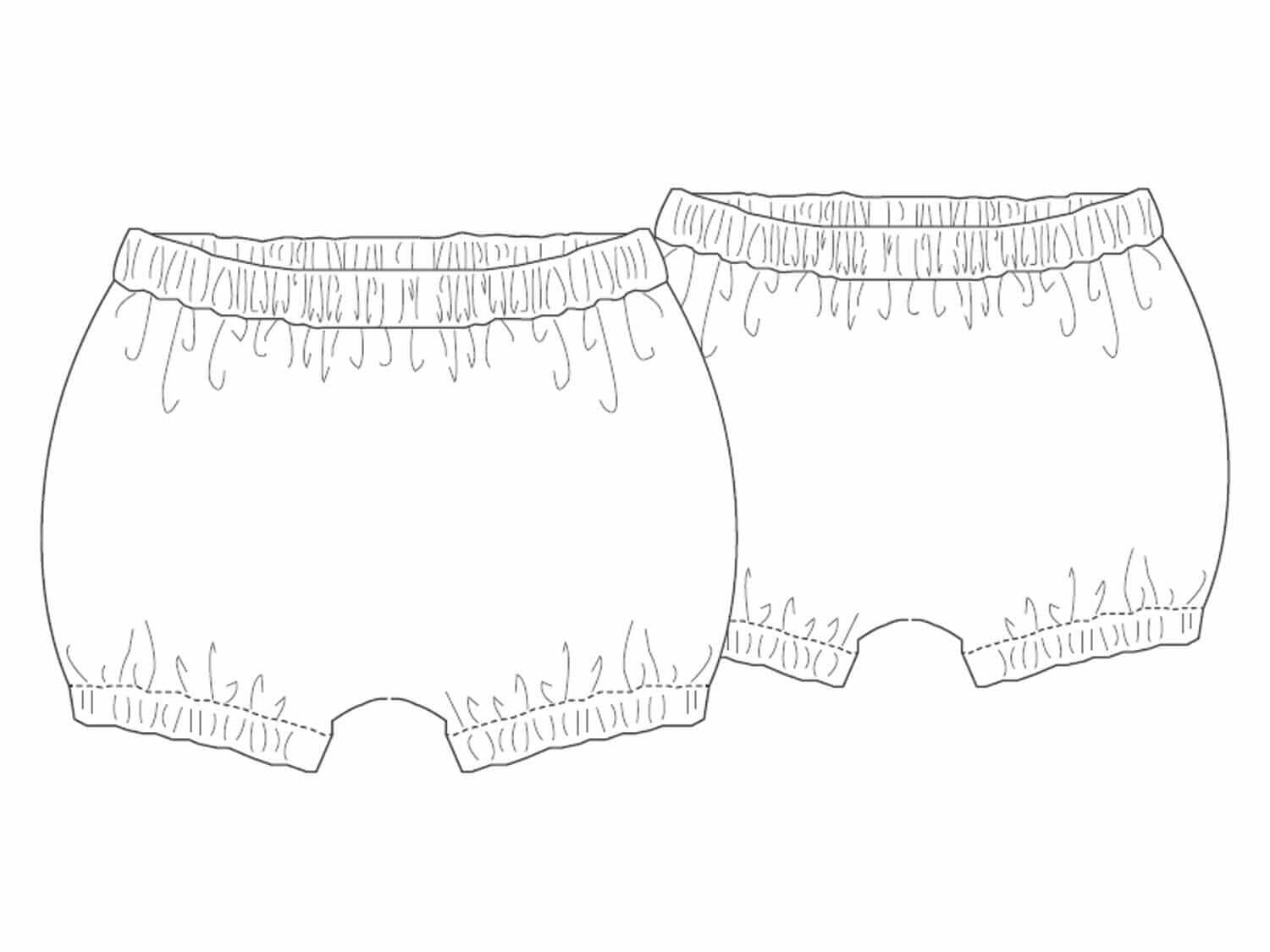 Druckbares Baby Bloomers Schnittmuster – Digitaler Download im PDF-Format – Nähprojekt mit Anleitung – Neugeborenen Mädchen Kleidung – Inklusive Anleitung & Mehrere Größen – Komplettes Foto-Tutorial – Perfektes DIY Baby Shower Geschenk – Handgemachtes Präsent