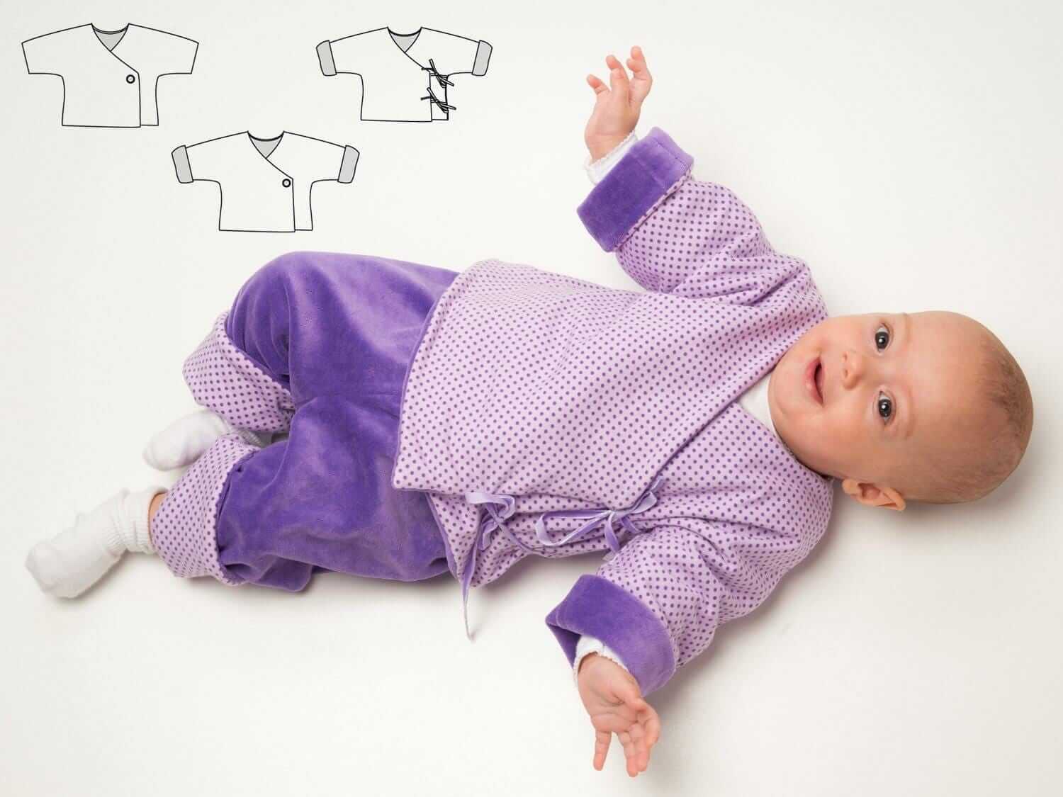 Kinder Jacke FIORINO Schnittmuster Ebook pdf Größen: 56/62, 68/74, 80/ Schnittmuster PDF Ebook download Patternforkids 