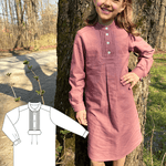 Schnittmuster Kinderpfoad Toni Gr. 104-158 Kleid, Hemd, Bluse - Sewando