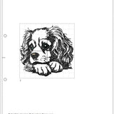Stickdatei Cavalier King Charles Cavalier Spaniel "Lotte" - realistisch - FÜR HELLE STOFFE