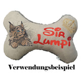 Stickdatei Applikation Maine Coon Katze "Kiss" - realistisch - FÜR HELLE & DUNKLE STOFFE