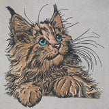 Stickdatei Applikation Maine Coon Katze "Kiss" - realistisch - FÜR HELLE & DUNKLE STOFFE