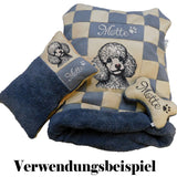 Stickdatei Applikation Pudel "Darsy" - realistisch - FÜR HELLE & DUNKLE STOFFE