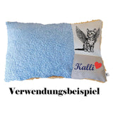 Stickdatei Katze Engel Bengalen "Hanny" - realistisch - FÜR HELLE STOFFE
