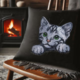 Stickdatei Applikation Katze "Zora" - realistisch - FÜR HELLE & DUNKLE STOFFE