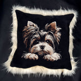Stickdatei Biewer Yorkshire Terrier "Noel" - realistisch - FÜR DUNKLE STOFFE