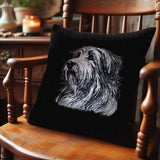 Stickdatei Applikation Bearded Collie "Mike" - realistisch - FÜR HELLE & DUNKLE STOFFE