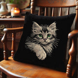 Stickdatei Katze Kätzchen Kitten "Meggan" - realistisch - FÜR DUNKLE STOFFE