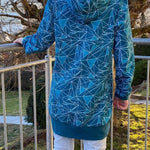 Klara - Longhoodie und Sweatkleid für Kinder - mit Kapuze/Wickelkragen Gr. 86-158 - Sewando