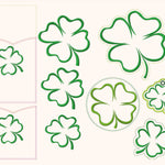 9x Stickdatei Kleeblatt Satinstick und ITH - Sewando