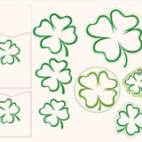 9x Stickdatei Kleeblatt Satinstick und ITH - Sewando