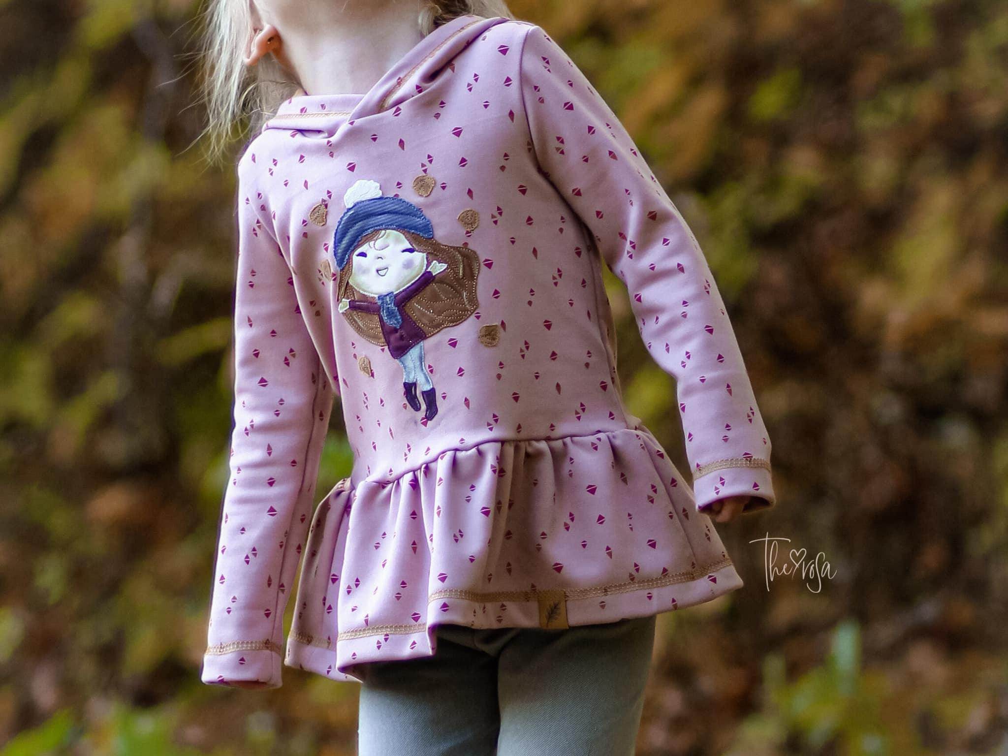 Kleid Jane – Schnittmuster für Kinderkleid & Tunika mit Kapuze Gr. 86-146 - Sewando
