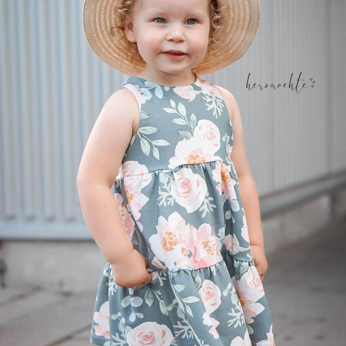 Stufenkleid Sharon – Schnittmuster für Sommerkleid & Top mit Raffung Gr. 74-164 - Sewando