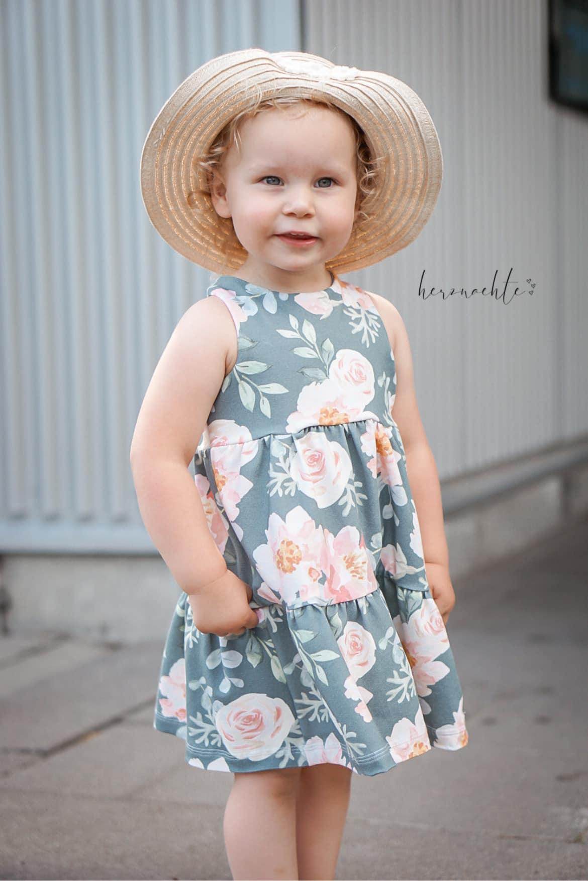 Stufenkleid Sharon – Schnittmuster für Sommerkleid & Top mit Raffung Gr. 74-164 - Sewando