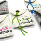 Stickdatei Etui kleine Apotheke für Pflaster fünf Motive 15x17cm Fläche - Sewando