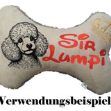 Stickdatei Pudel "Darsy" - realistisch - FÜR HELLE STOFFE