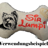 Stickdatei Applikation Yorkshire Terrier "Gizmo" - realistisch - FÜR HELLE STOFFE