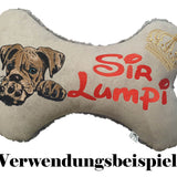 Stickdatei Applikation Boxer "Whisky" - realistisch - FÜR HELLE & DUNKLE STOFFE