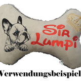 Stickdatei Französische Bulldogge Welpe " Luna " - realistisch - FÜR HELLE STOFFE