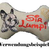 Stickdatei Applikation Französische Bulldogge "Luna" - realistisch - FÜR HELLE & DUNKLE STOFFE