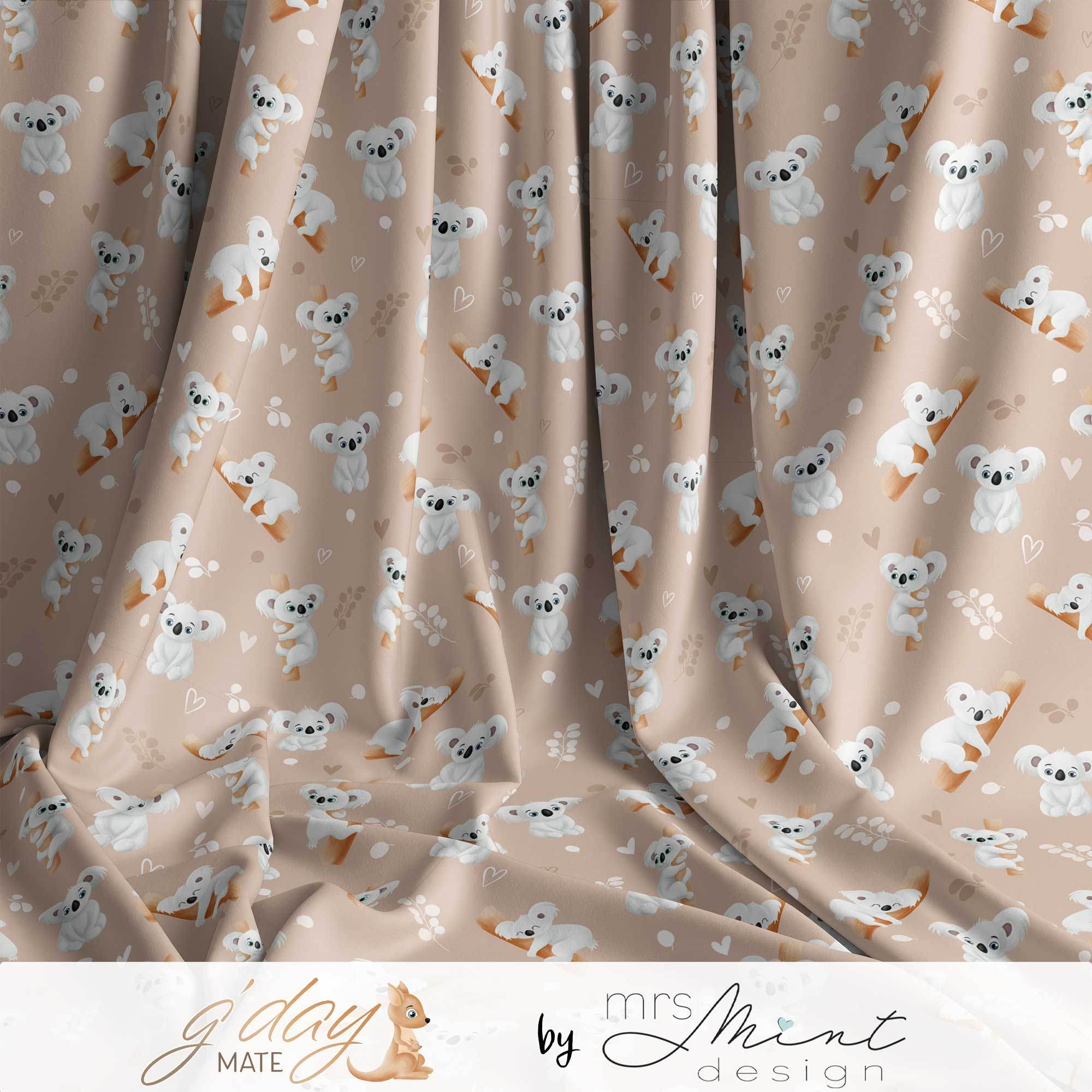 Stoffdesign - G'Day Mate Australien - Koala beige - nicht exkusiv - Sewando