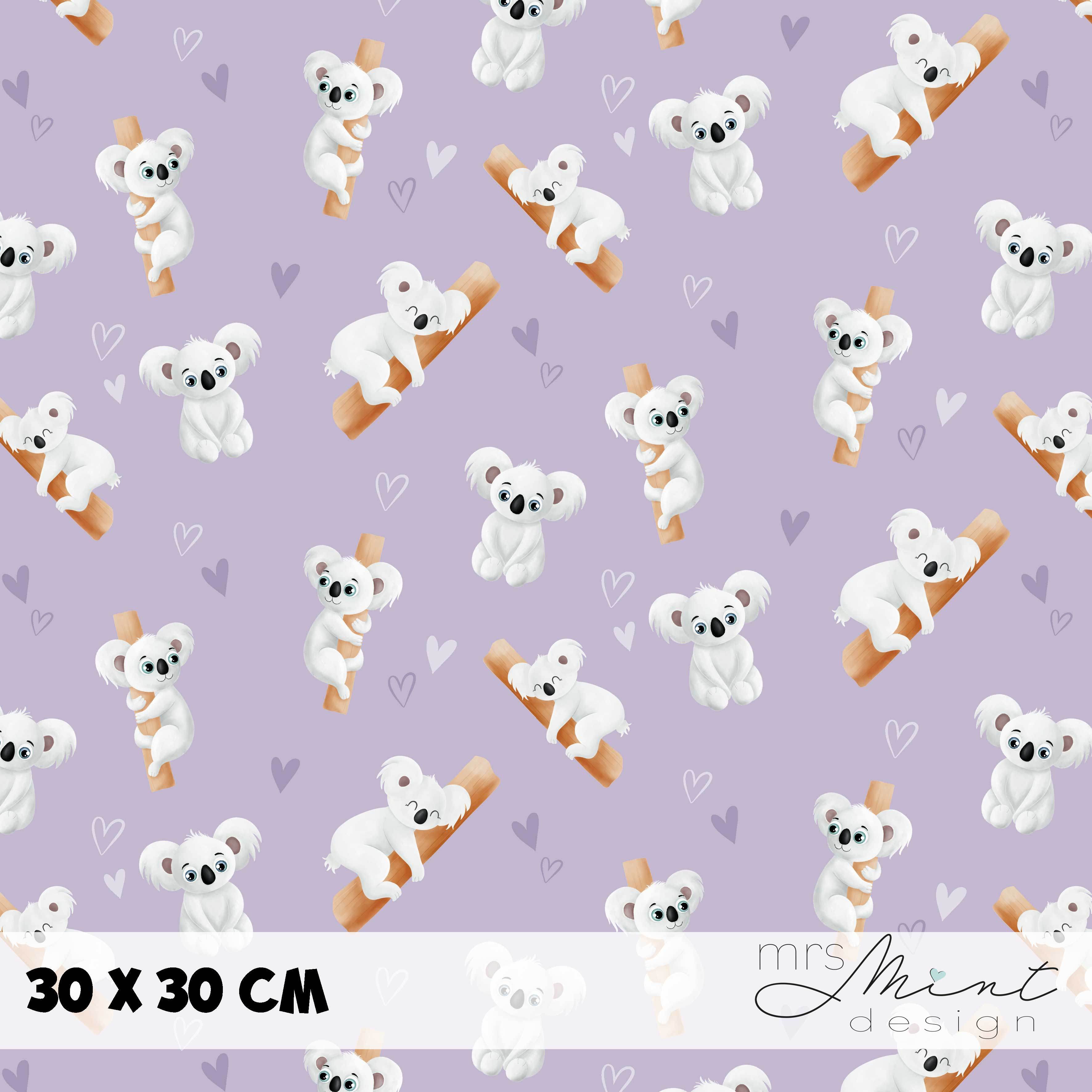 Stoffdesign - G'Day Mate Australien - Koala flieder - nicht exkusiv - Sewando