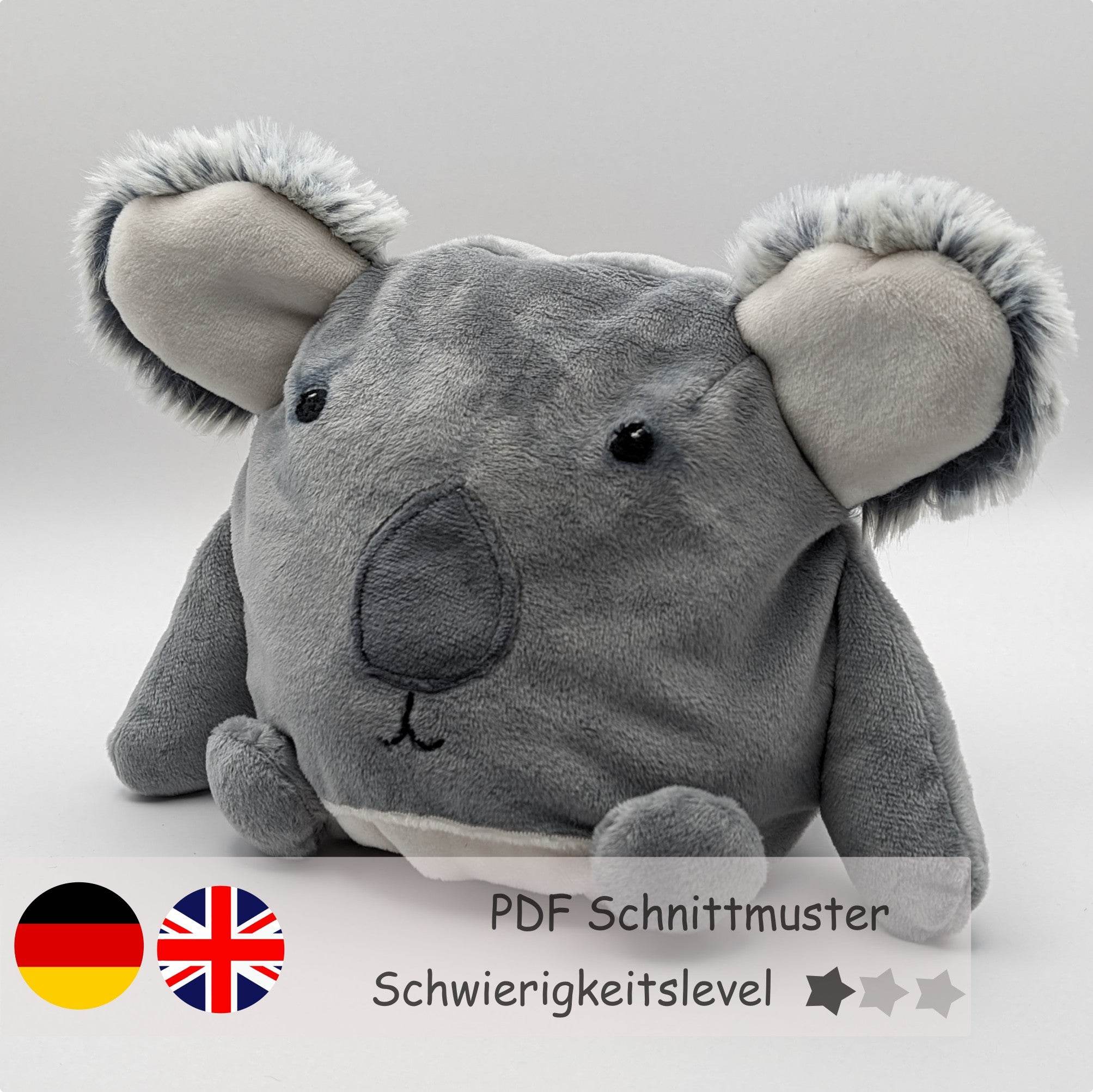 Wendekuscheltier Krempeltierseite Koala Level 1 - Nähanleitung und Schnittmuster - Sewando