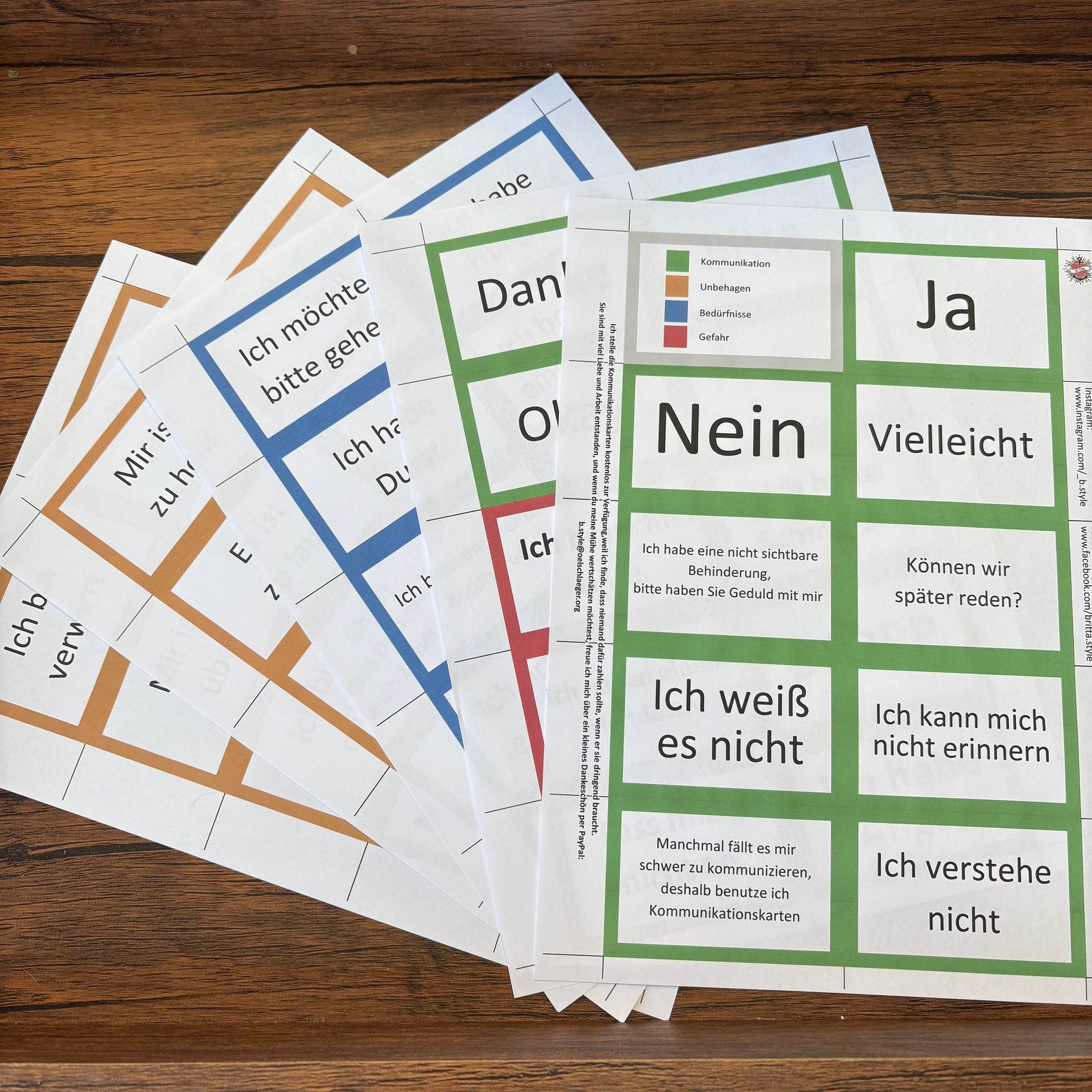 FREEBIE *Kommunikationskarten* Druckdatei - Sewando